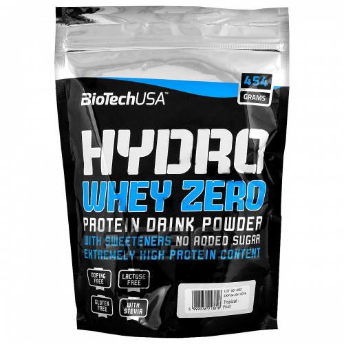 Hydro Whey ZERO BioTech 454 g, Сывороточный гидролизат в Интернет магазин анаболических стероидов Steroid-shop.in.ua