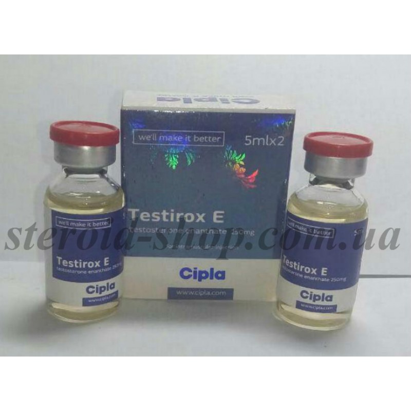 Тестостерон Энантат Cipla 5 ml * 2, Testirox E в Интернет магазин анаболических стероидов Steroid-shop.in.ua