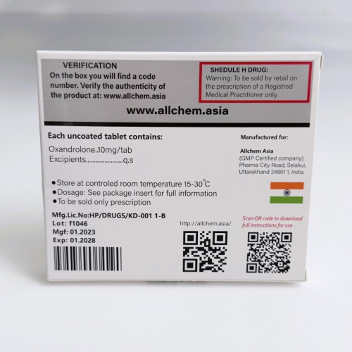 Оксандролон All Chem Asia 100 tab. OXA-10