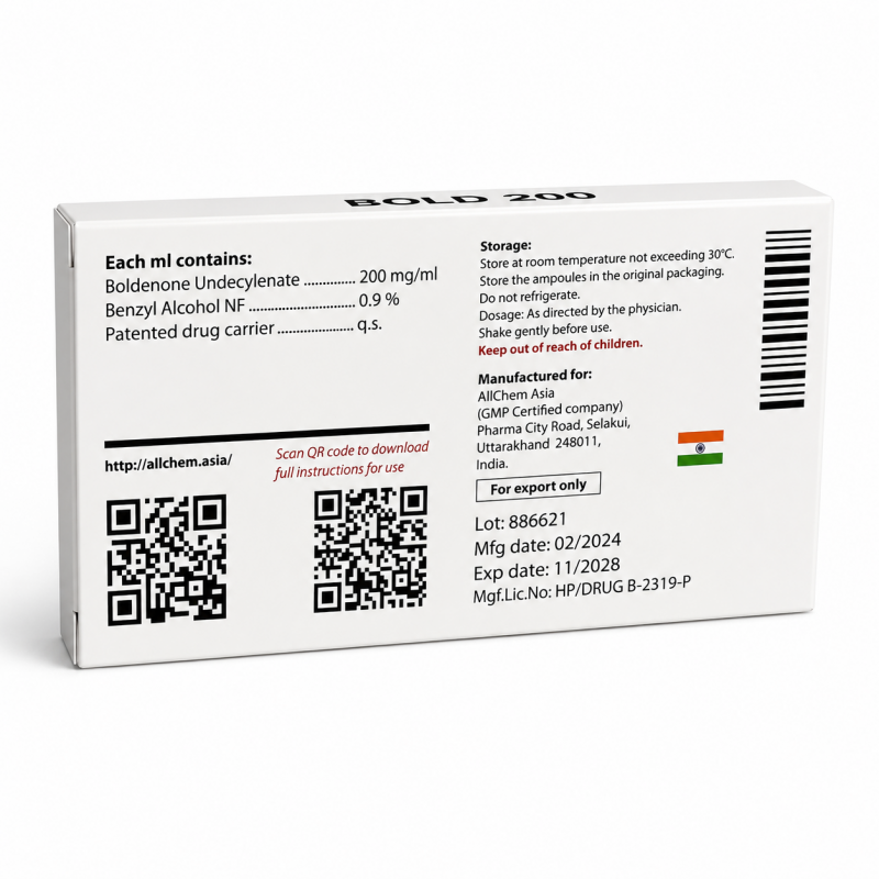 Болденон All Chem Asia 1 ml, BOLD 200 mg