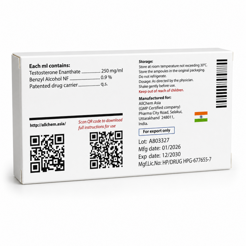 Тестостерон Энантат All Chem Asia 1 ml, TEST 250 mg