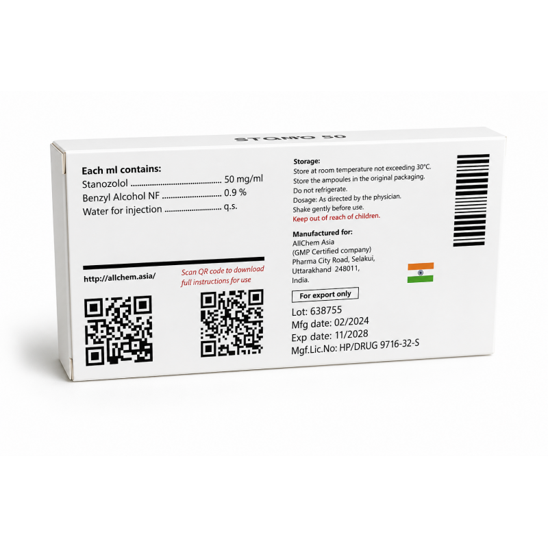 Винстрол All Chem Asia 1 ml, WINS 50 mg