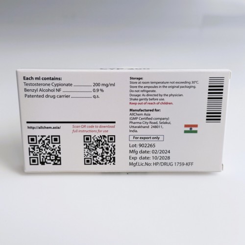 Тестостерон Ципионат All Chem Asia 1 ml, CYP 200