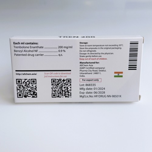 Тренболон Энантат All Chem Asia 1 ml, TREN 200