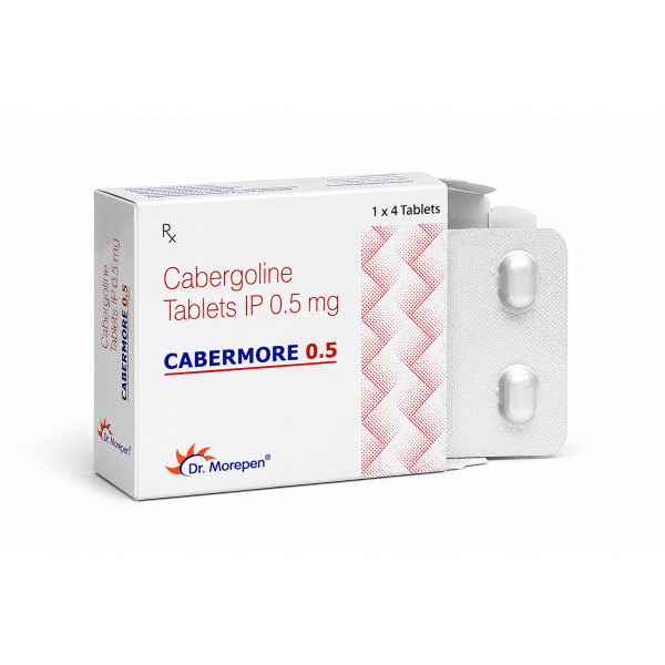 Каберголин Dr. Morepen 4 tab. CABERMORE 0.5 mg Каберголин Dr. Morepen 4 tab. CABERMORE 0.5 mg