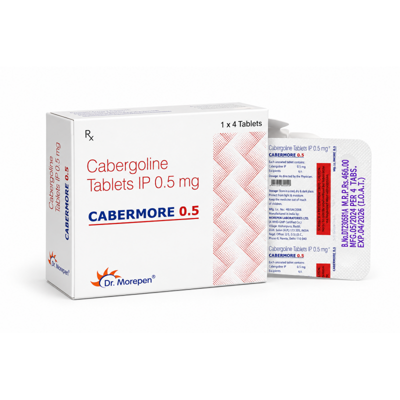 Каберголин Dr. Morepen 4 tab. CABERMORE 0.5 mg